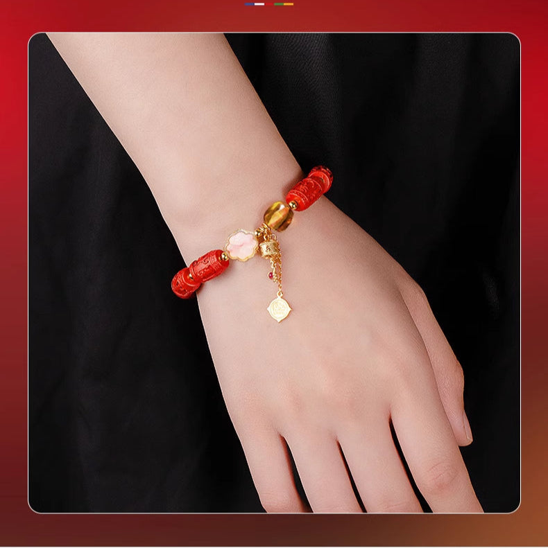 Imperial Cinnabar Sovereign Bracelet - Divine Protection & Fortune