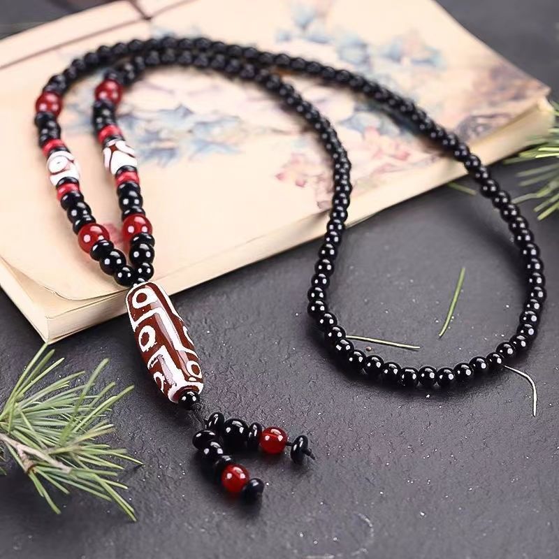 Nine-Eye Dzi Agate Necklace - Divine Protection & Vital Energy