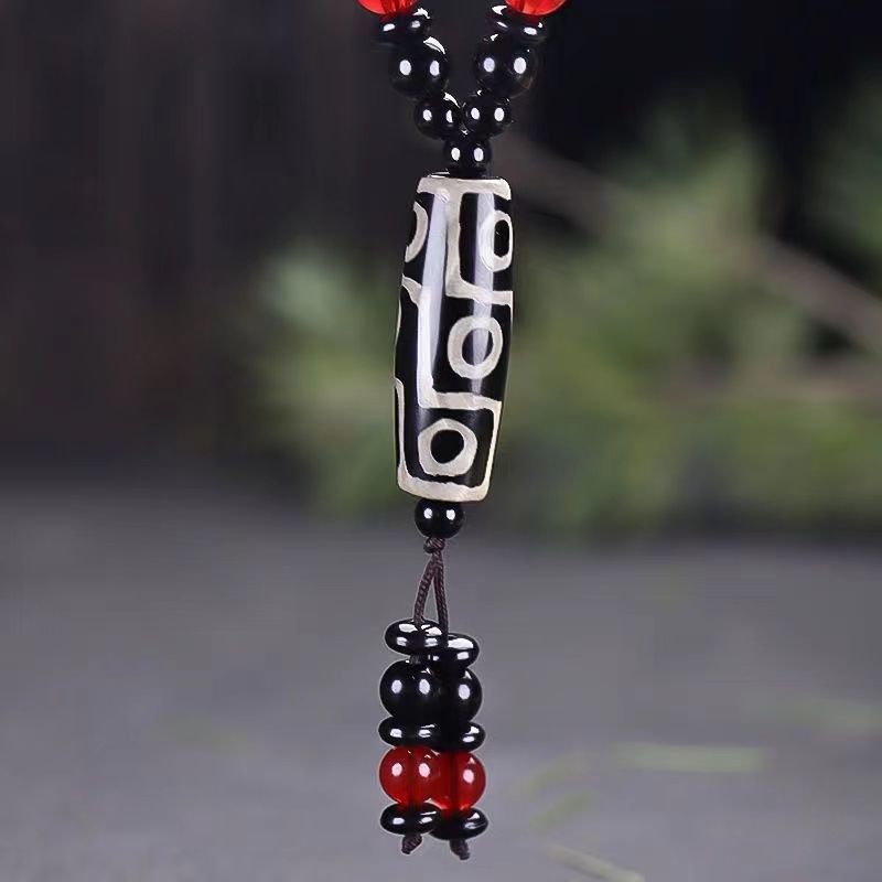 Nine-Eye Dzi Agate Necklace - Divine Protection & Vital Energy