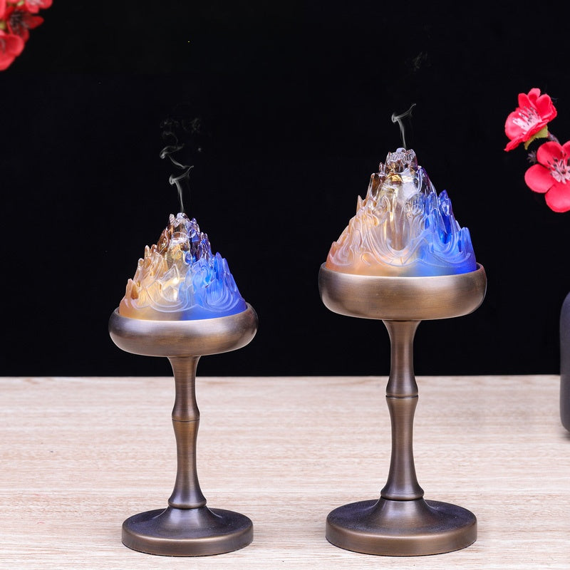 High-Stem Incense Burner with Cloud-Inspired Aromatics