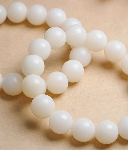 Tibetan White Bodhi Bracelet - Spiritual Clarity & Vibrant Energy