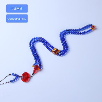 Blue Glazed Bead String V.2