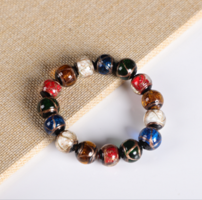 Handcrafted Incense Glass Bead Bracelet