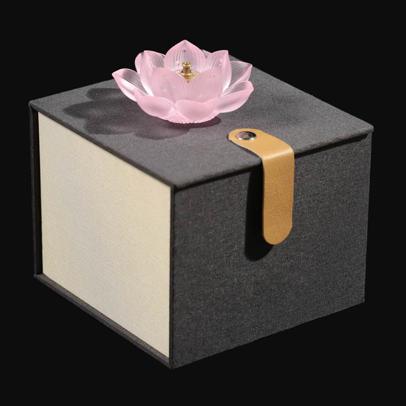 Blossom of Calm: Lotus Design Glass Incense Stand