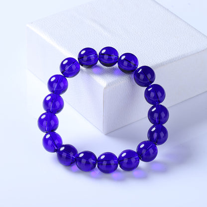 Cobalt-Blue Glazed Bead Bracelet -Tranquility&Style