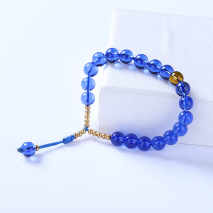 Cobalt-Blue Glazed Bead Bracelet -Tranquility&Style