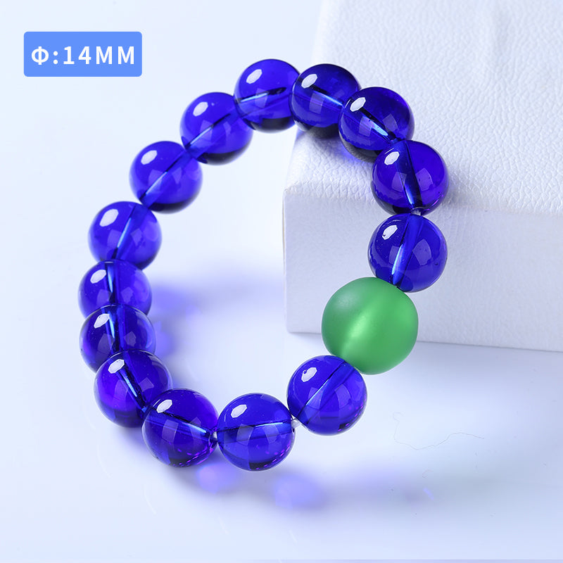 Cobalt-Blue Glazed Bead Bracelet -Tranquility&Style