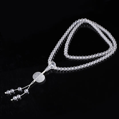 Mist-White Glazed Bead Bracelet-Balance