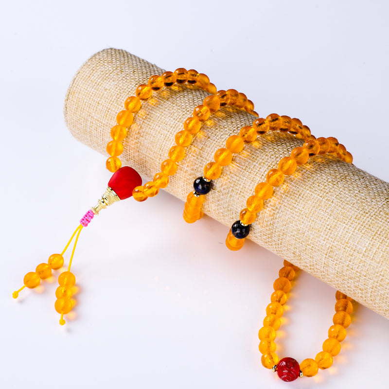 Style Glazed Bead Bracelet (Golden - Yellow)
