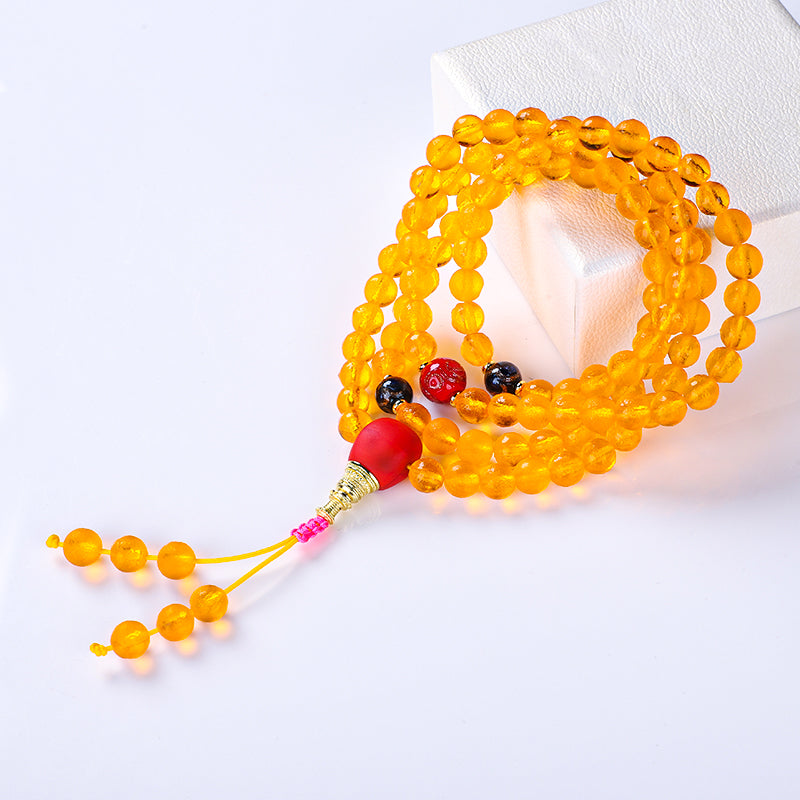 Style Glazed Bead Bracelet (Golden - Yellow)