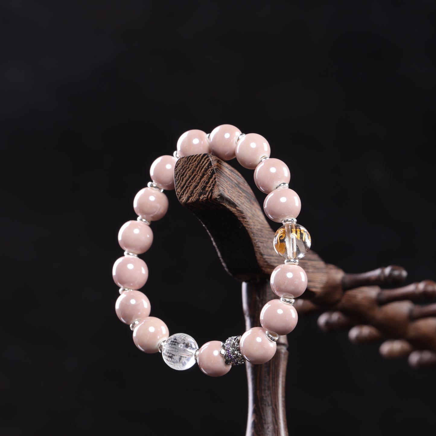 Six-Syllable Mantra Porcelain Bead Bracelet