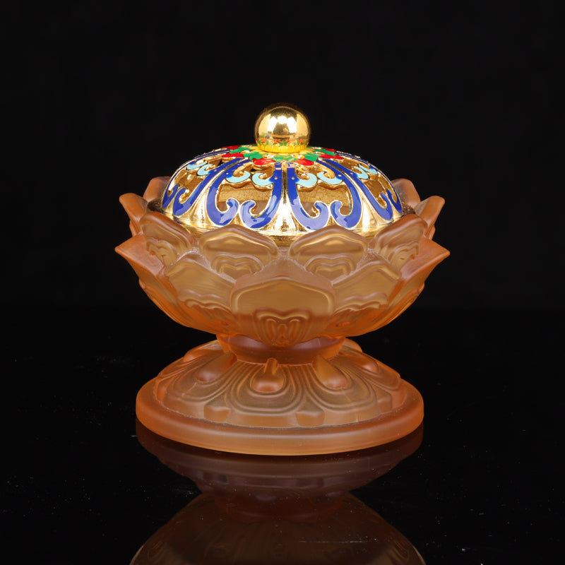 Radiant Lotus Incense Burner for Spiritual Harmony