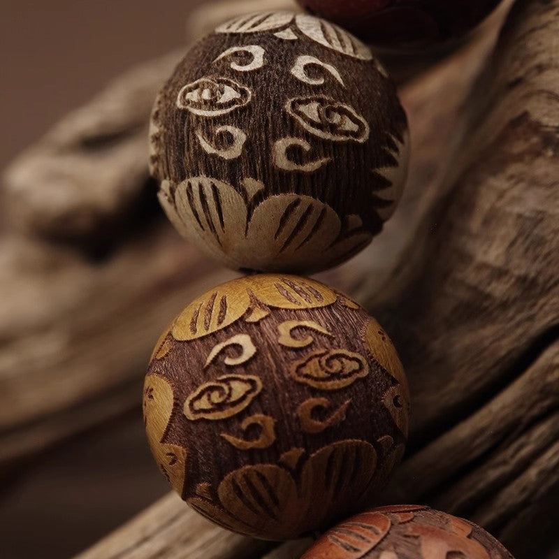 Multi-wood with 12 Zodiacs Bracelet - Harmonious Blessings