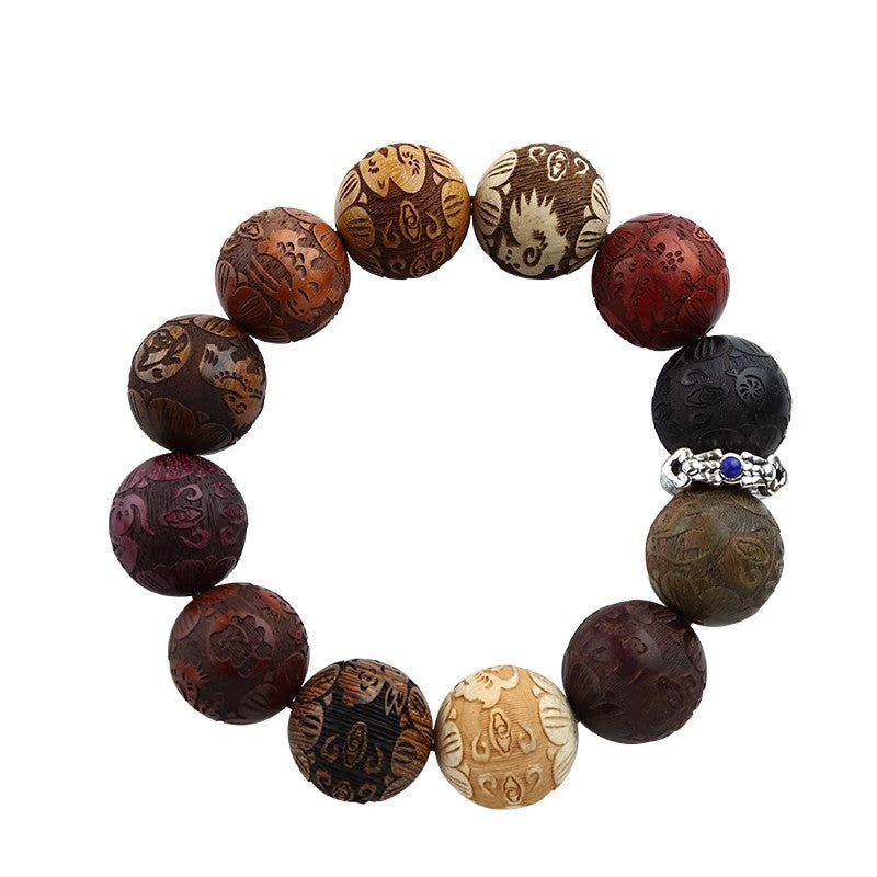 Multi-wood with 12 Zodiacs Bracelet - Harmonious Blessings