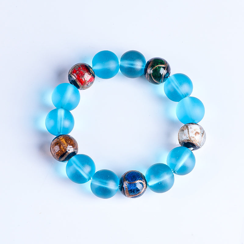 Five-Color Incense-Ash Glazed Bead Bracelets (Regular Glazed)