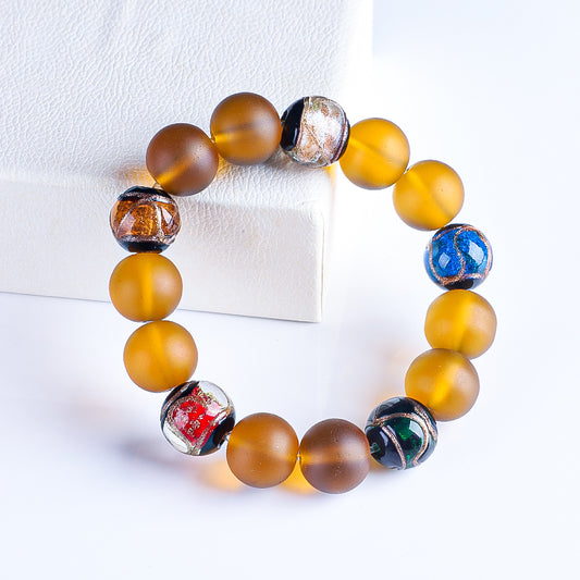 Five-Color Incense-Ash Glazed Bead Bracelets (Regular Glazed)