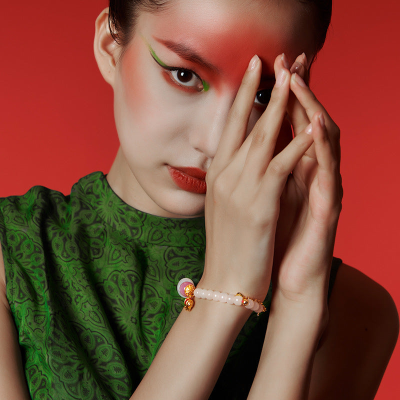 Natural Hetian Jade Bracelet - Harmony &amp; Protection