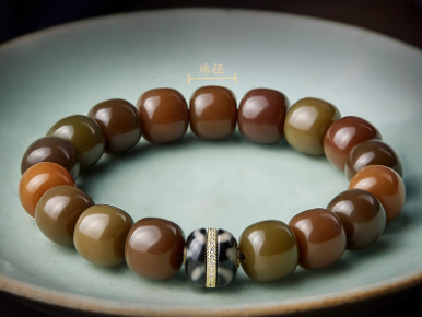 Dzi Agate & Tiger Bark Bodhi Bracelet - Wisdom & Vitality